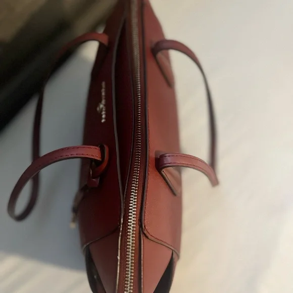 AUTHENTIC Michael Kors orange-reddish in color tote Bag. - Picture 3 of 15